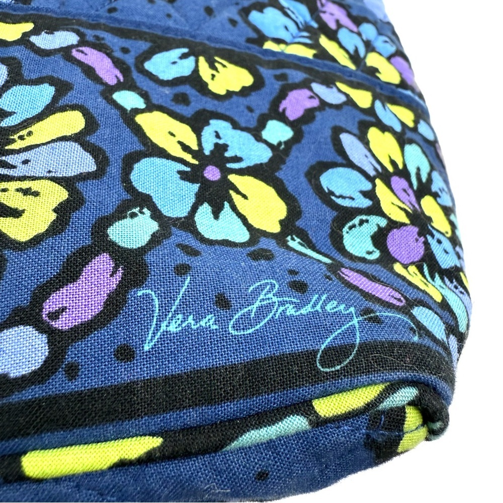 Vera Bradley Laura Tote Indigo Pop Shoulder Bag Purse Quilted Blue Used Once - Picture 6 of 16